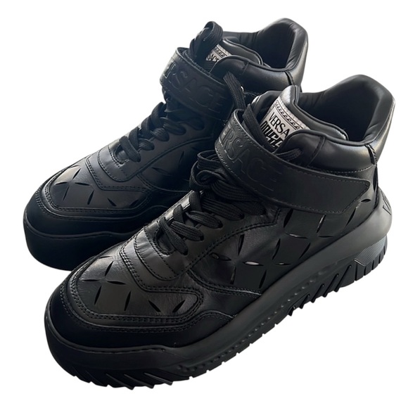 Versace Odissea, Calf Leather, High-Top, Black, New, w/Dustbag, Size 42 - Picture 1 of 16